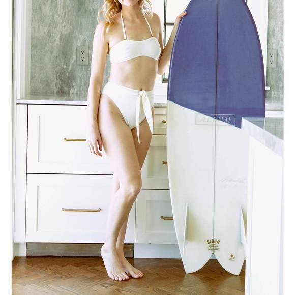 NEW OLIVE SURF the mel bikini top in steamed milk - Picture 2 of 3